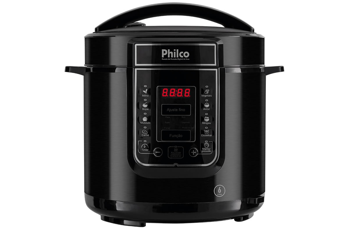 Panela de Pressão Digital Philco PPP01P Inox 13 programas 6L 110