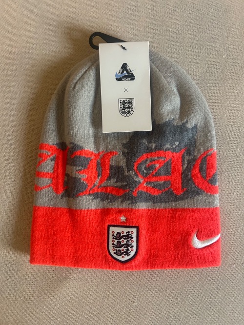 England x Palace x Nike Touca Uncuffed Pewter Grey — Único, Novo