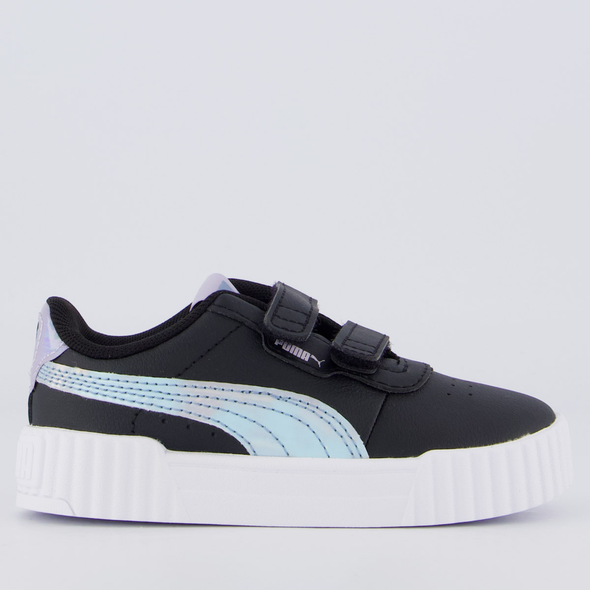 Tênis Puma Carina 3.0 Space Infantil Preto e Azul