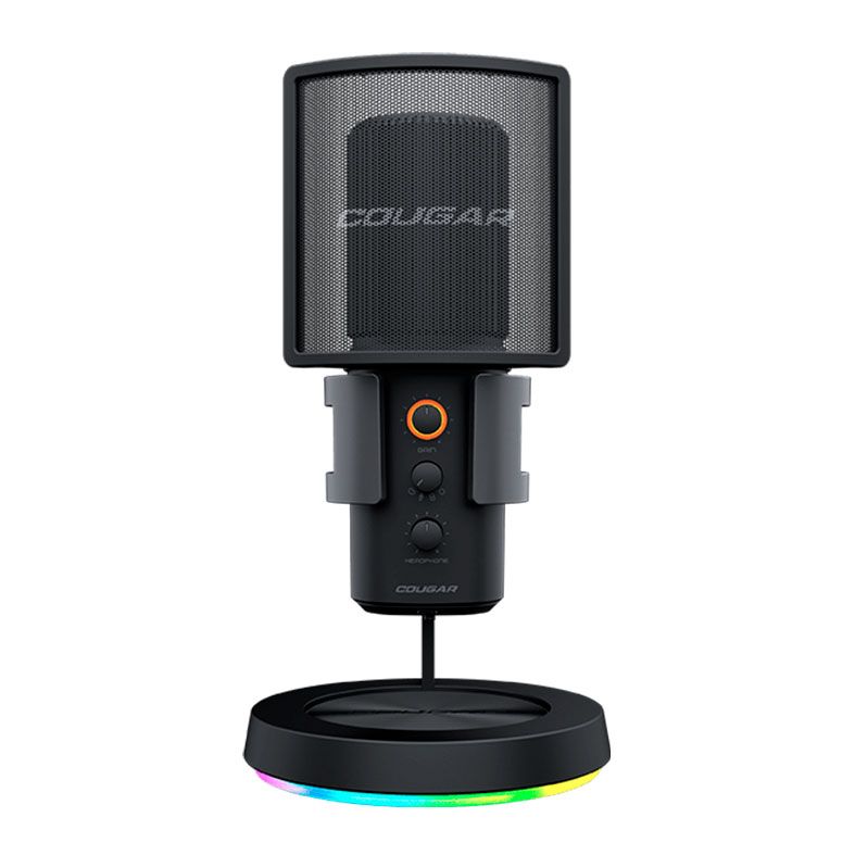 Microfone Cougar Screamer-X, RGB, Preto, CGR-U163RGB-500MK