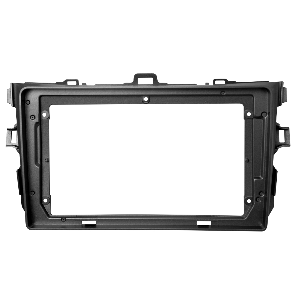 Moldura 9 Polegadas Toyota Corolla 2009 A 2014 Painel Multimídia 2din Cinza Alto Acabamento
