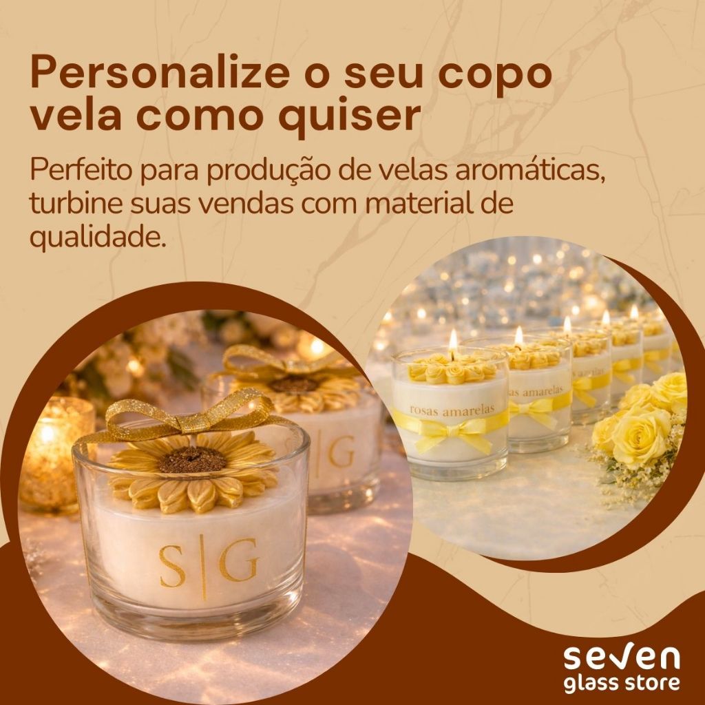 Foto 2 de Copo de Vidro Para Velas Decoração ou Patê 156ml