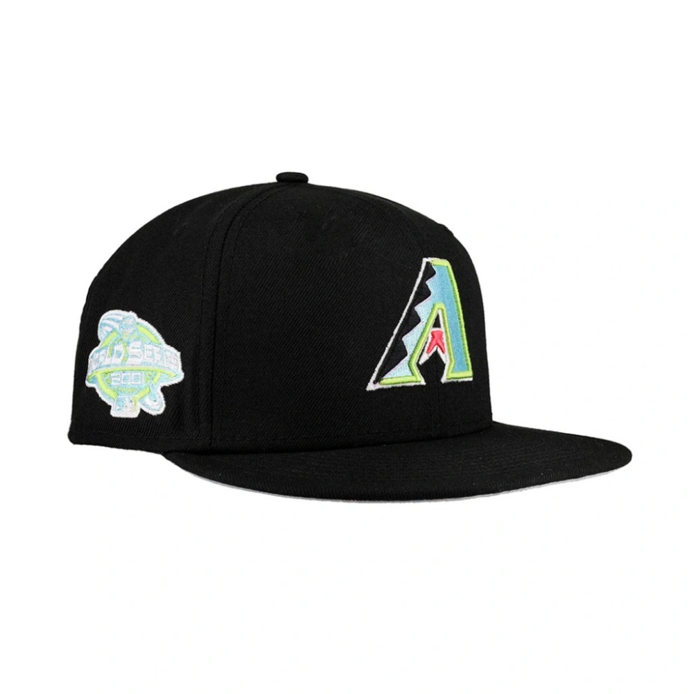 Boné New Era 59Fifty Arizona Diamondbacks Side Patch 2001 Series Black — 7-1/8, Novo