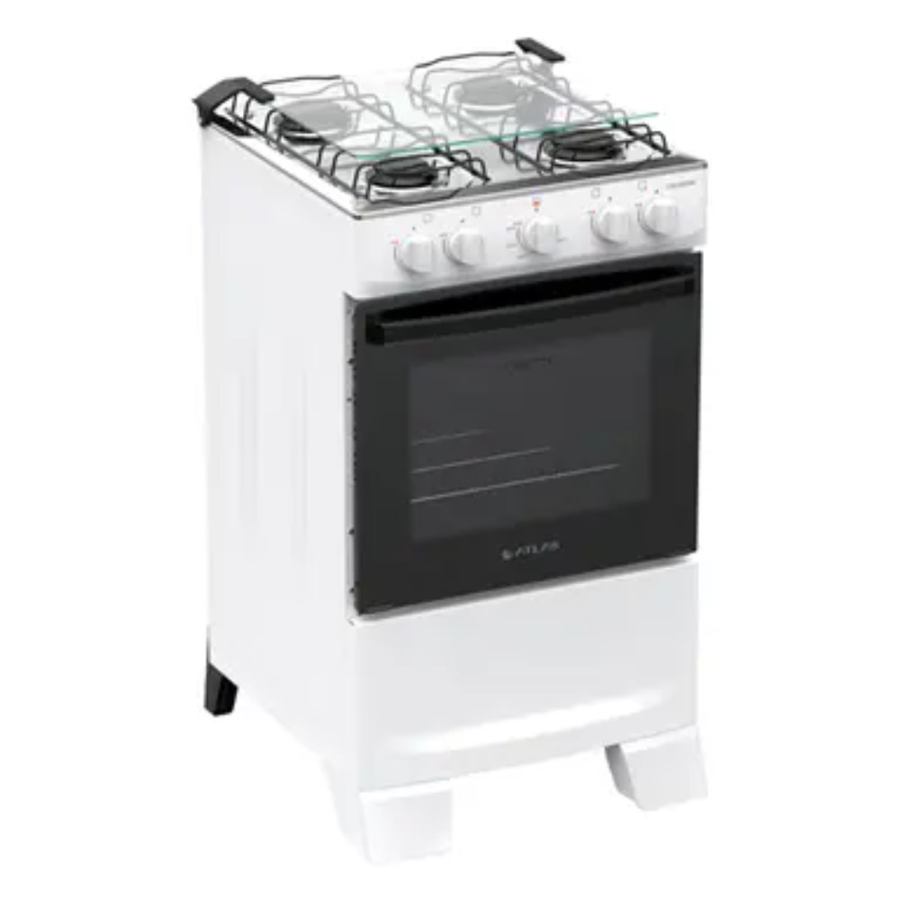 Fogão 4 Bocas Coliseum Plus Manual Mesa de Inox Atlas