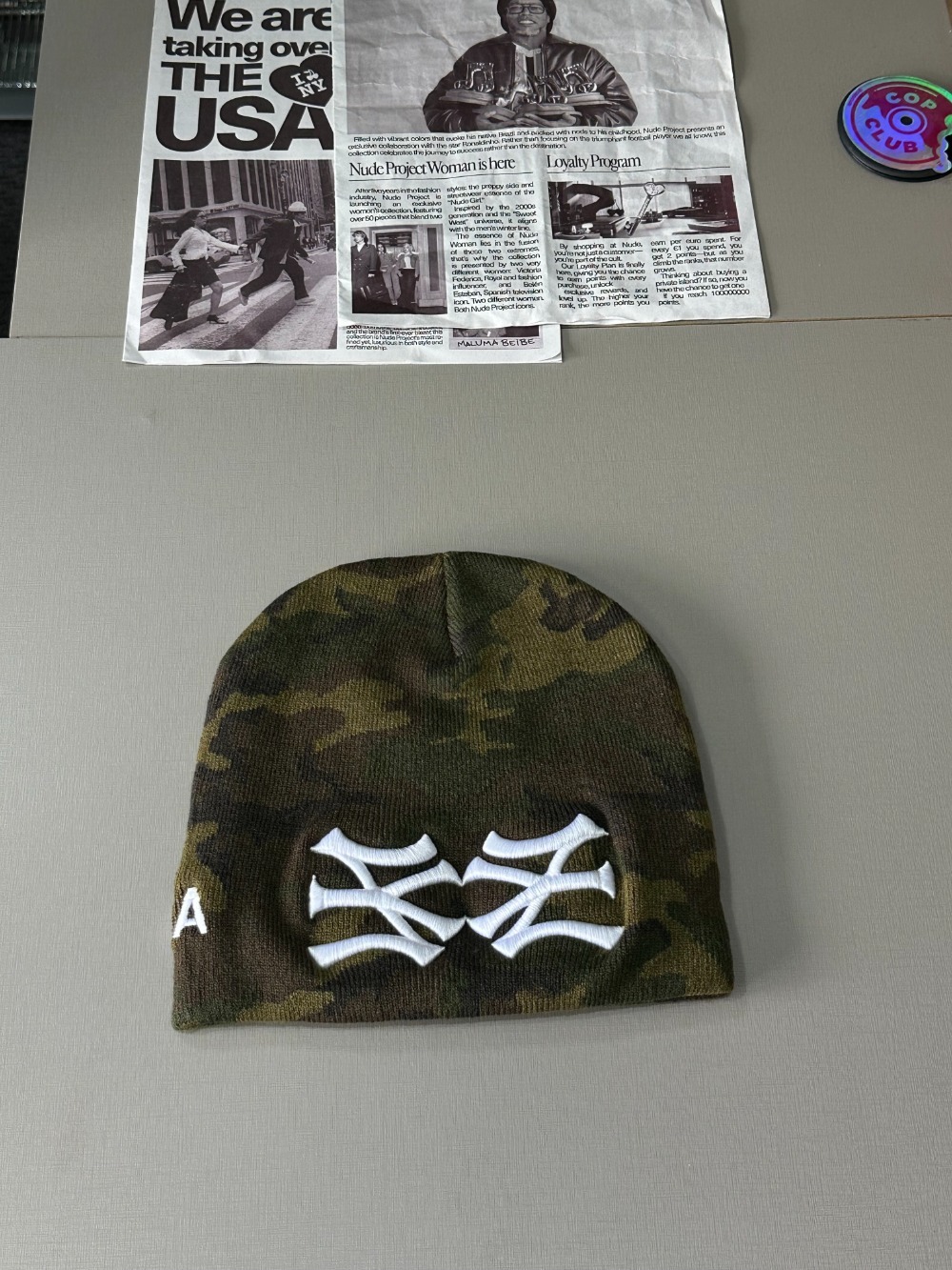 Touca oMA Studios NY NY Skully Forest Camo — Único, Novo
