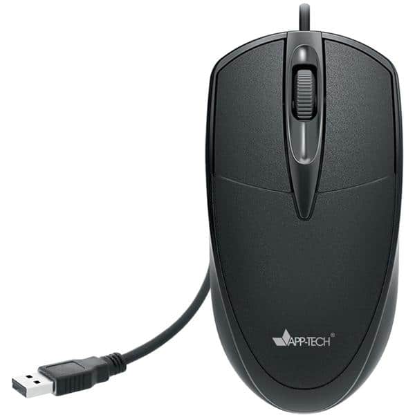 Foto 2 de Mouse Óptico USB 1200DPI, Preto, MF150, App-Tech - CX 1 UN