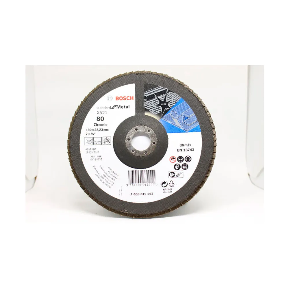 DISCO FLAP STD FOR METALF A 180MM GR80 BOSCH
