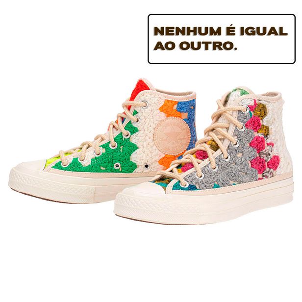Tênis Chuck 70 High x Upcycle Crochet Converse A09228C SORTIDOS 34