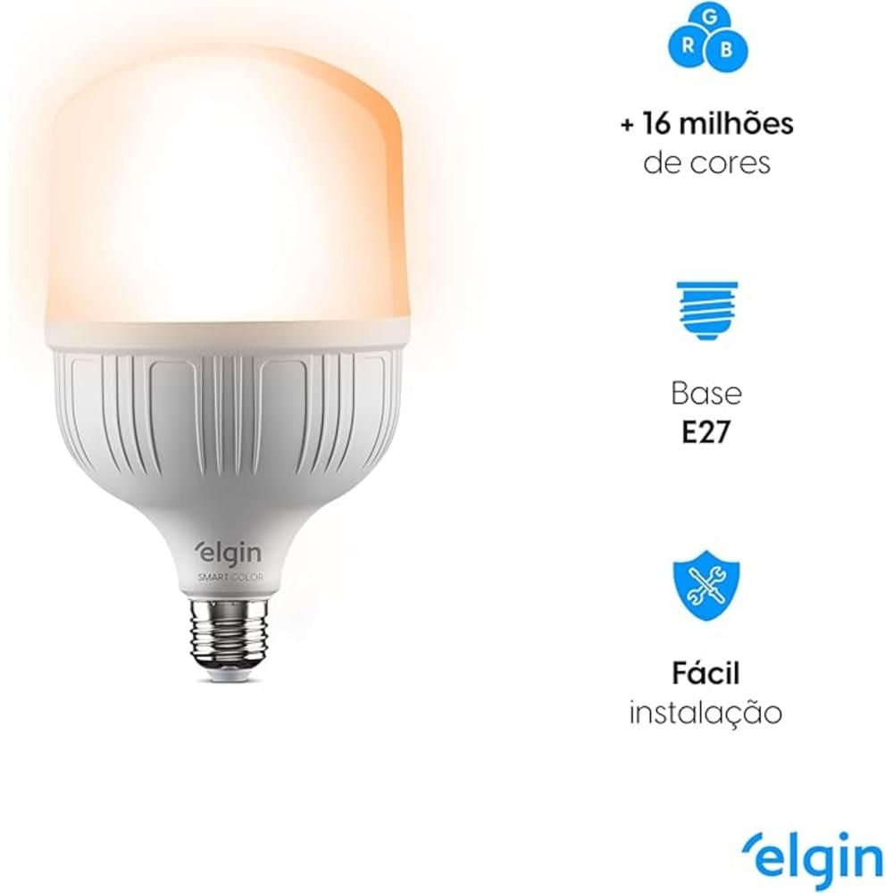Foto 2 de Lâmpada Led Smart 30W Compatível com Assistente com Controle por Voz e Cores RGB Bivolt
