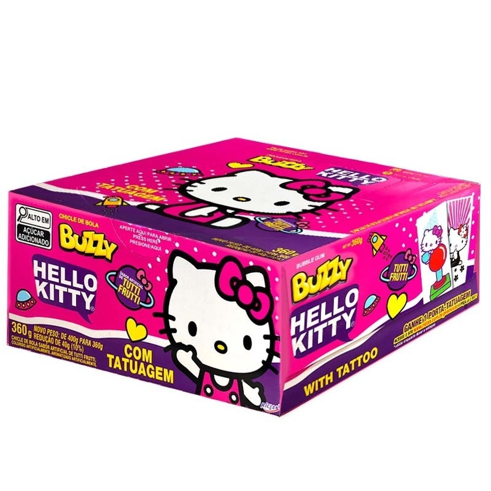Chiclete Buzzy Hello Kitty Tutti Frutti c/90 - Riclan