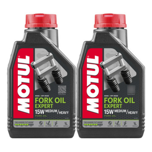 KIT MOTUL FORK OIL EXPERT 15W MEDIUM/HEAVY 2 LITROS