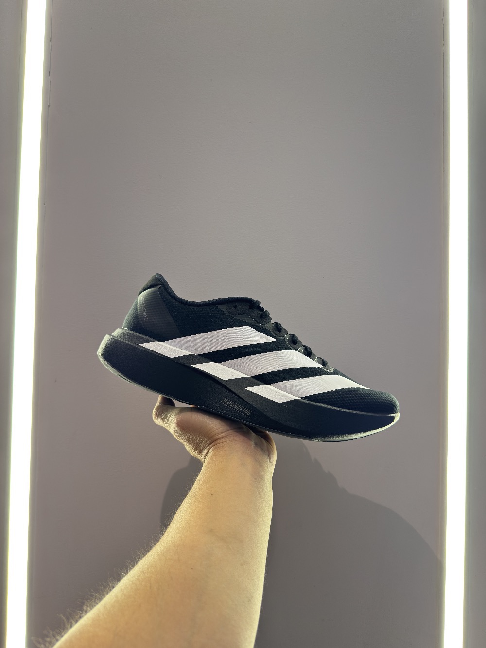adidas Adizero Evo SL Core Black Cloud White Carbon — 41 / 42, Novo