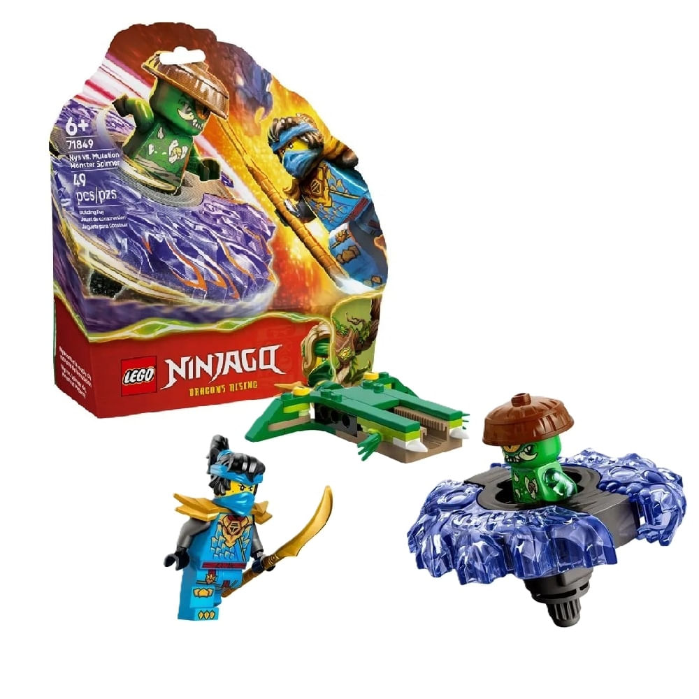 NYA VS MONSTRO LEGO NINJAGO SPINNER ELEMENTAL 49 PEÇAS 71849