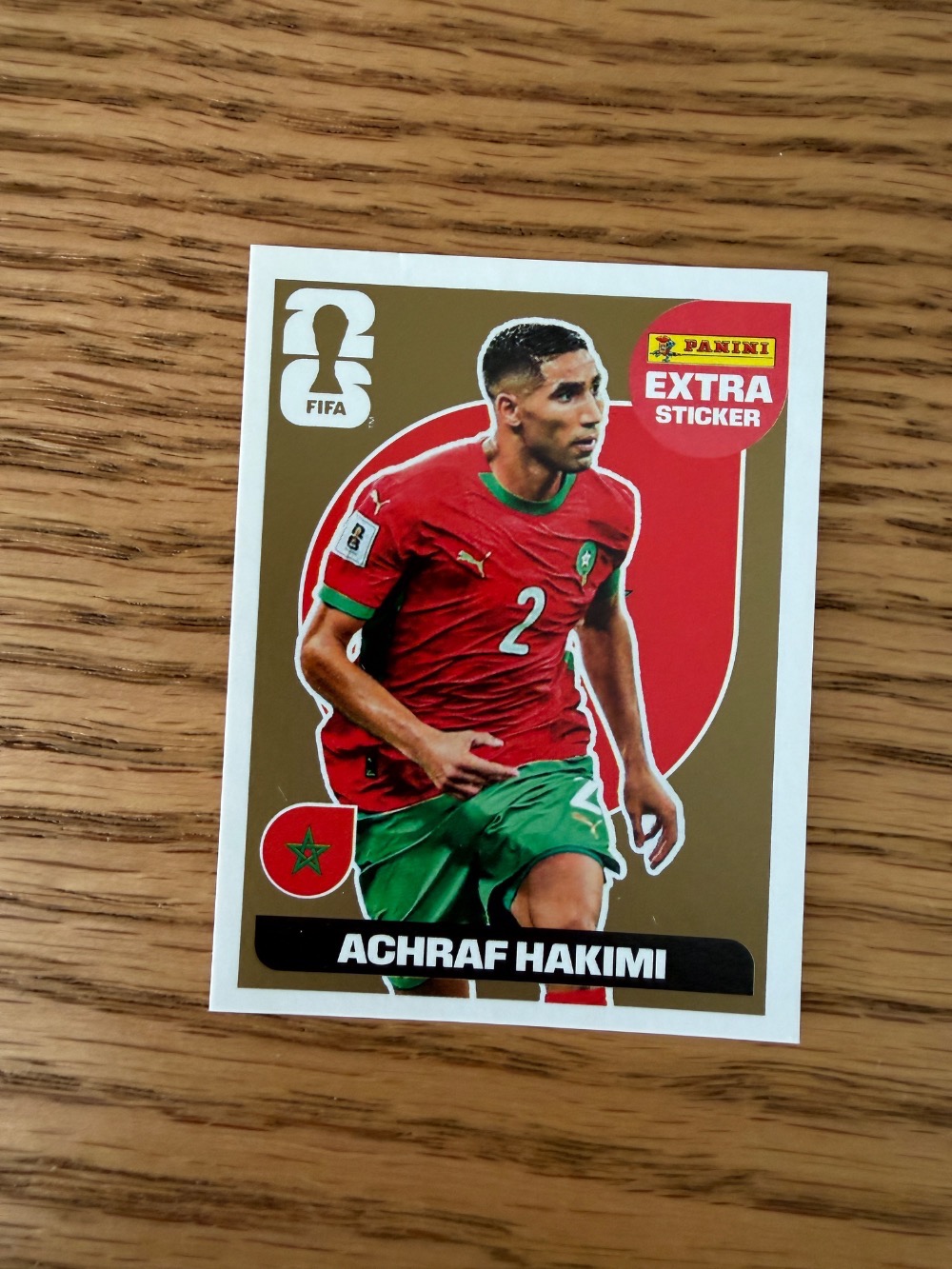 Figurinha Panini Achraf Hakimi Extra Legend Ouro FIFA World Cup 2026 — Único, Novo