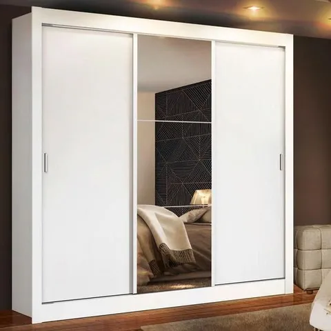 Guarda Roupa Casal Mônaco 3 Portas Espelho