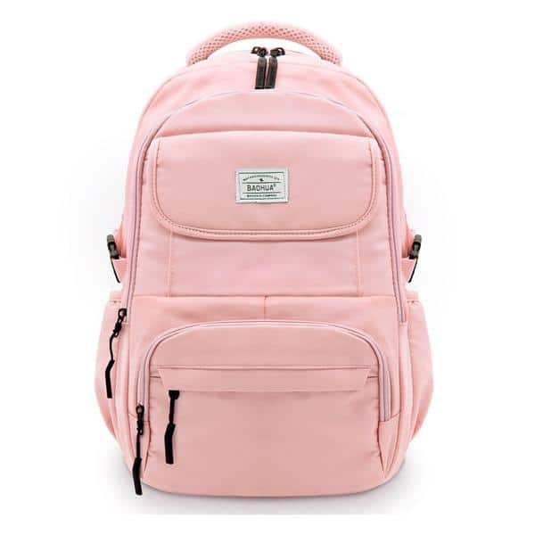 Mochila para notebook até 15 polegadas, Poliéster, Rosa Pastel, Baohua - PT 1 UN