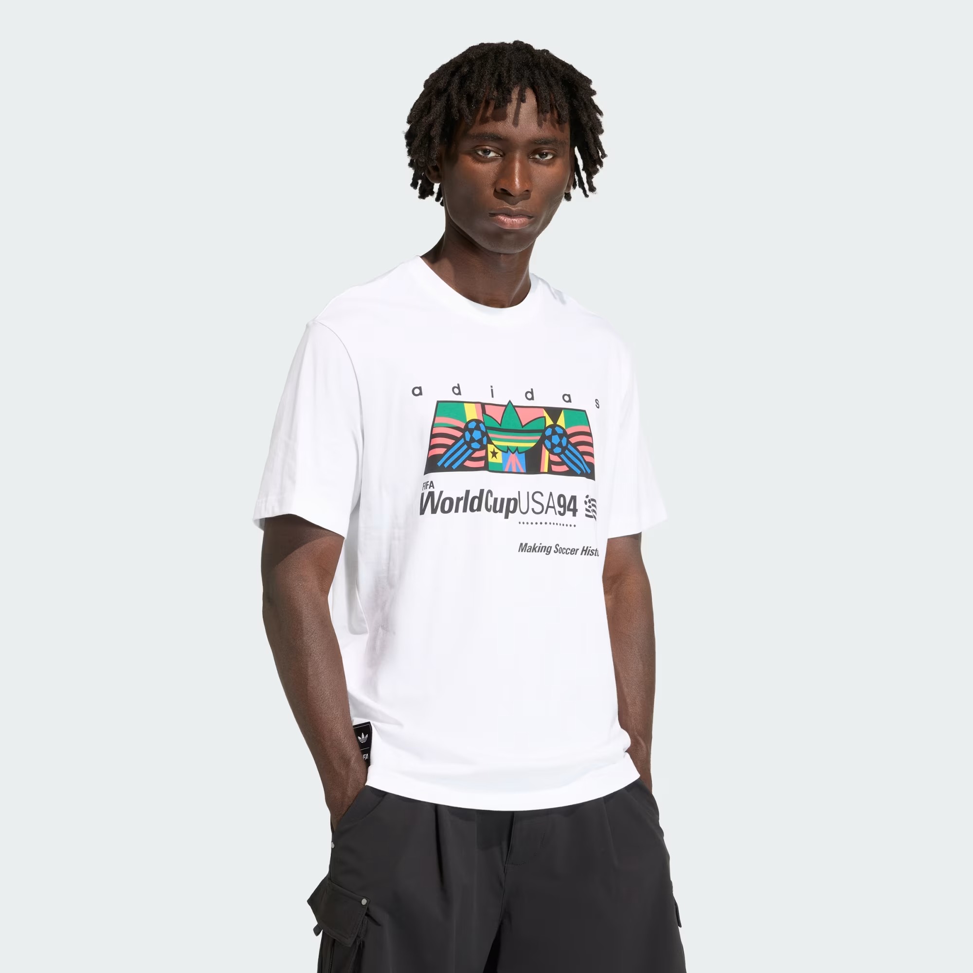 Camiseta adidas Estampada Archive Africa 94 White — P / M / G, Novo