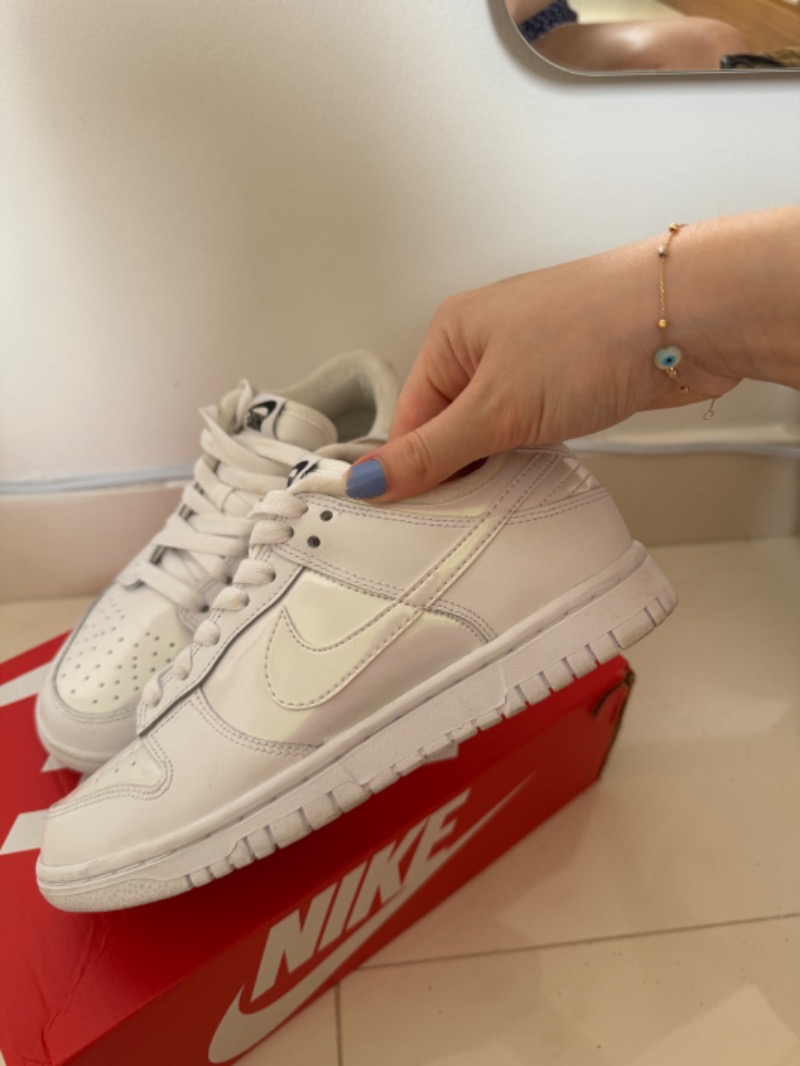 Foto 3 de Nike Dunk Low Just Do It White — 34, Usado