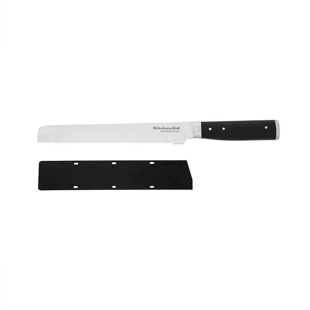 "Faca de Pão 8"" Serrilhada Laminada com Capa KitchenAid"