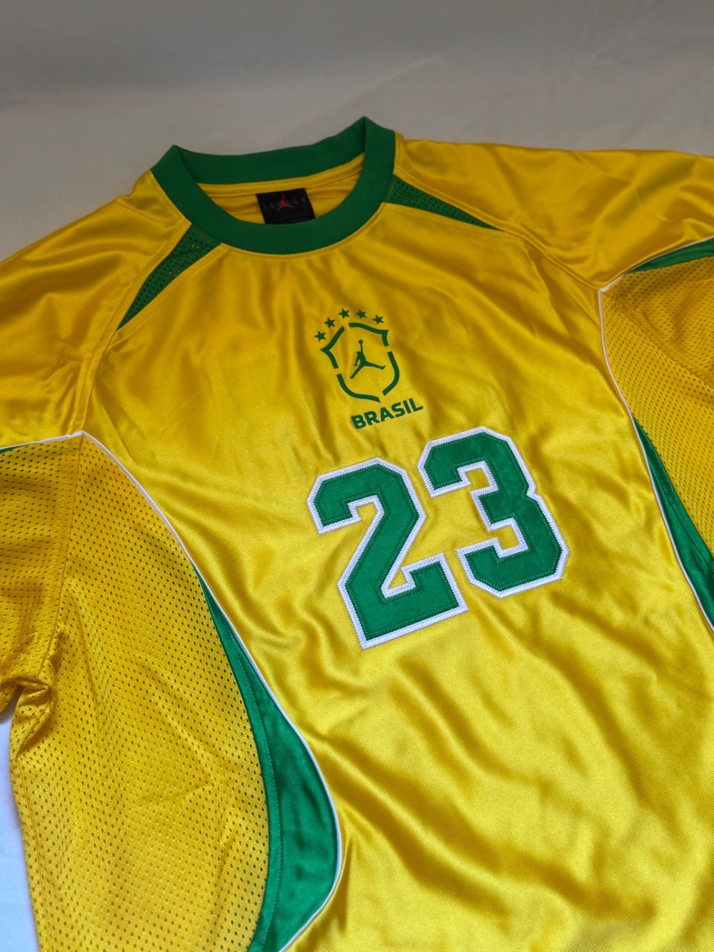 Camiseta Air Jordan Brasil Long Sleeve Goleiro Yellow — G, Novo