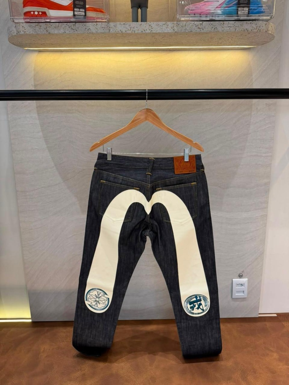 Calça Evisu Jeans Daicock Kamon Kanji Indigo — 40, Novo