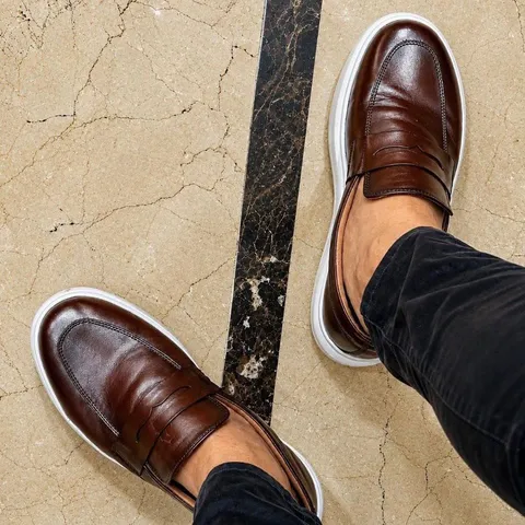 Sapato Loafer Mocassim Couro