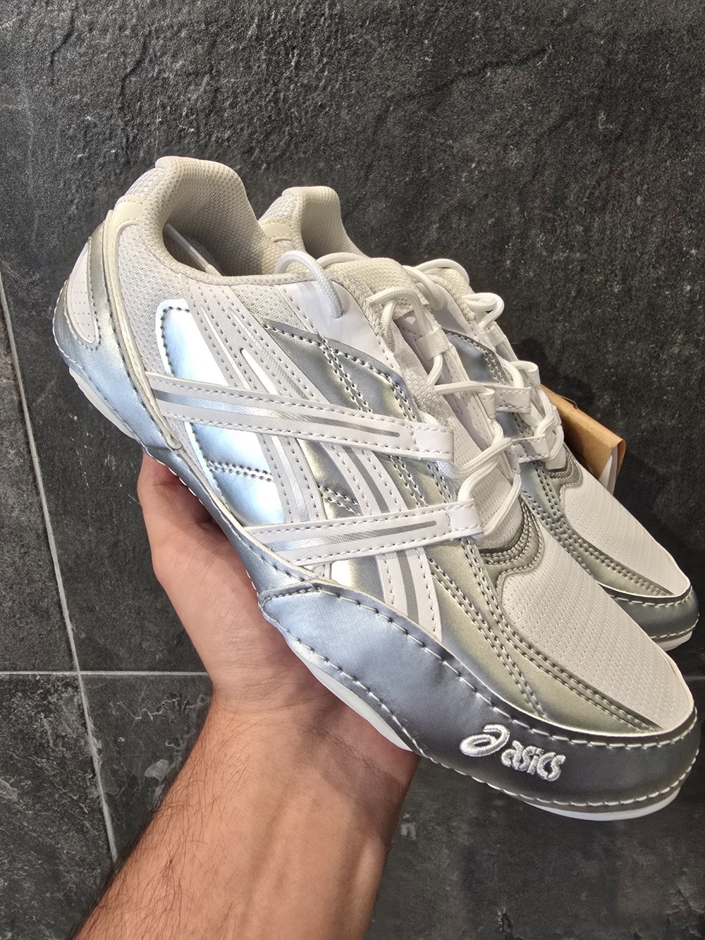 Asics Hypersync White Pure Silver — 34 / 35 / 36 / 37 / 38, Novo