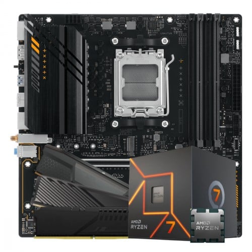 Kit Upgrade, AMD Ryzen 7 8700G + Placa Mãe Chipset A620 DDR5 + Memória 16GB DDR5