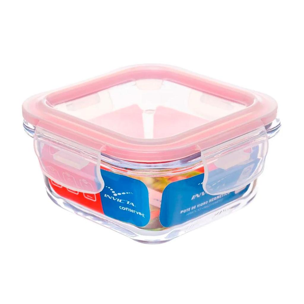 Pote Hermético de Vidro Conserve It 4 Travas 320ml - Invicta