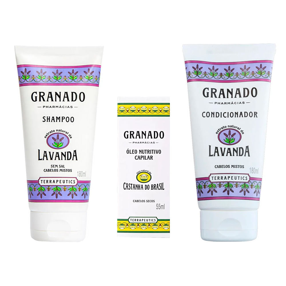 Granado Lavanda e Castanha do Brasil Kit - Shampoo + Óleo + Condicionador — Kit
