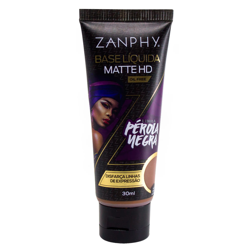 Base Líquida Zanphy - Matte HD Pérola Negra — 20