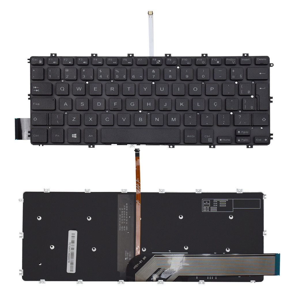 Teclado para Notebook compatível com Dell Latitude 3400 ABNT2