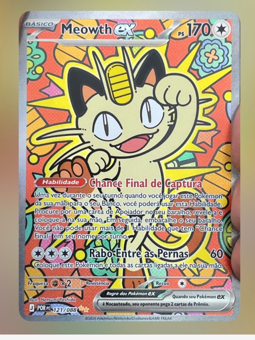 Meowth ex (121/88) Equilíbrio Perfeito Pokémon TCG — Near Mint, Novo