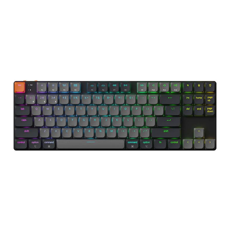 Teclado Mecanico Keychron K1 V6, RGB, Wireless, Switch Vermelho, Preto e Cinza, K1X-H1