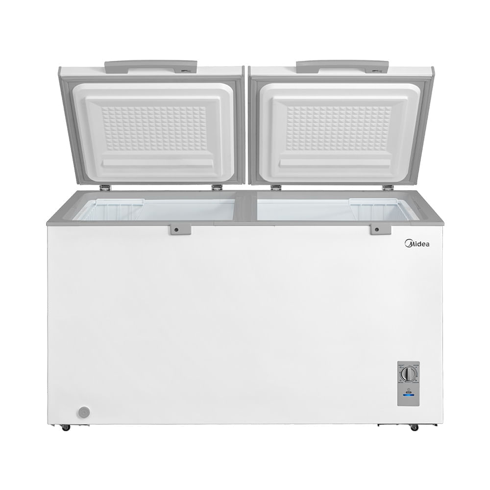 Foto 3 de Freezer Horizontal 2 Portas 418L Inverter Bivolt Branco Midea Bivolt