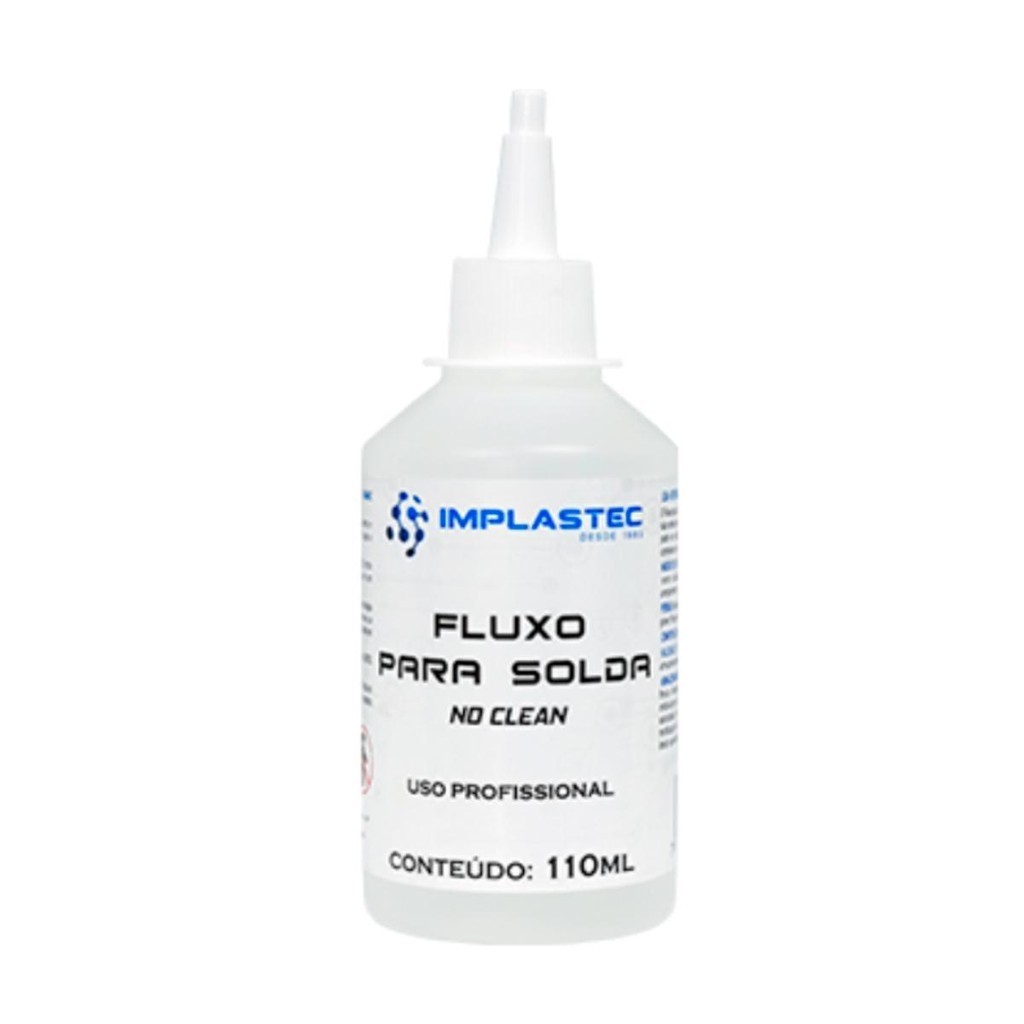Fluxo para Solda No Clean - Implastec - Bico Aplicador - 110ml