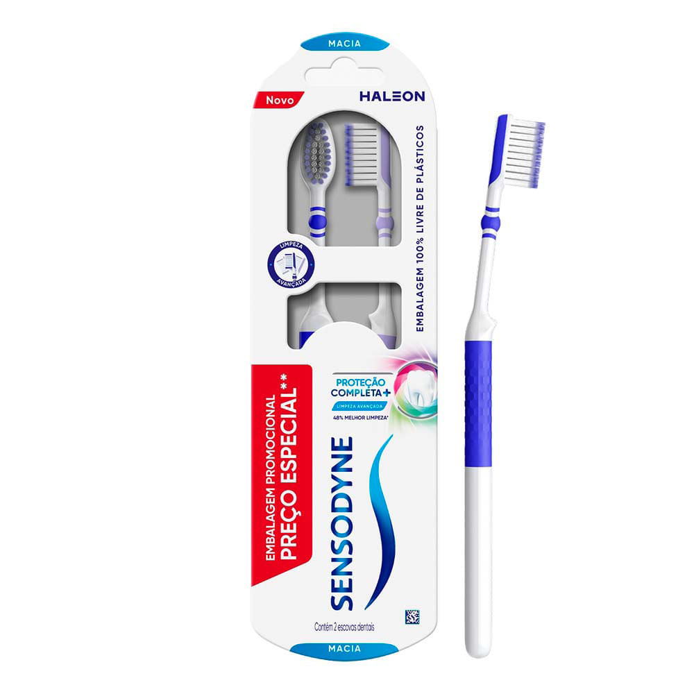 Escova Dental Sensodyne Proteção Completa Macia 2 Unidades