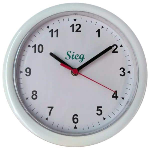 Relógio de Parede plástico 24cm branco 2200-00 Sieg CX 1 UN