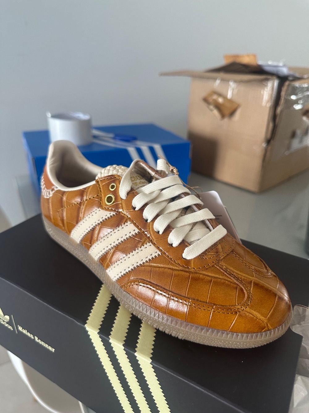 Wales Bonner x adidas Samba Night Brown Wonder White — 34, Novo
