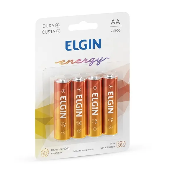 AA-PILHA DE ZINCO-CARVAO R06-BLISTER 4 ELGIN