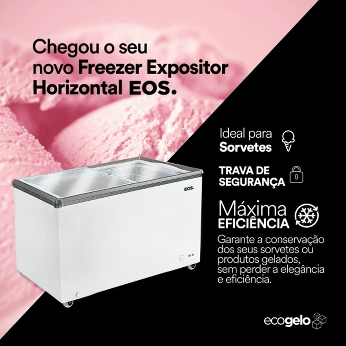 Foto 5 de Freezer Expositor Horizontal Eos Eco Gelo 247l Eeh300xx Branco BRANCO / 220