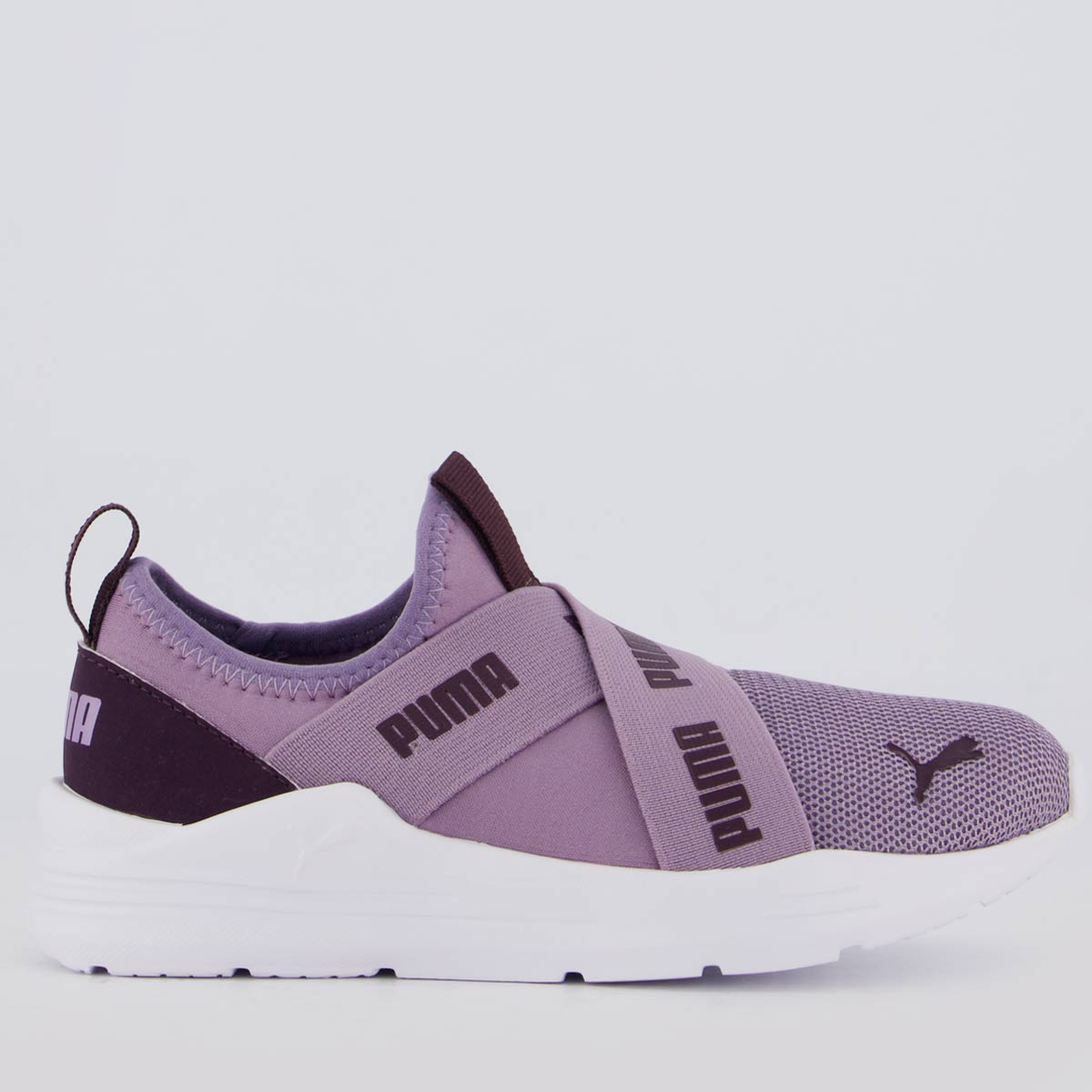 Tênis Puma Wired Run Slip-On PS BDP Infantil Lilás