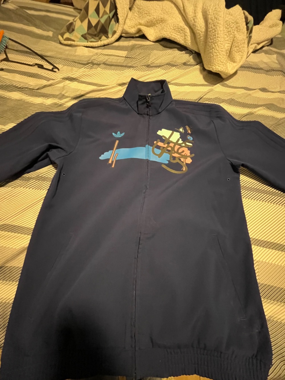 Hélas x adidas Jaqueta Skateboarding Tracksuit Dark Blue — M, Usado