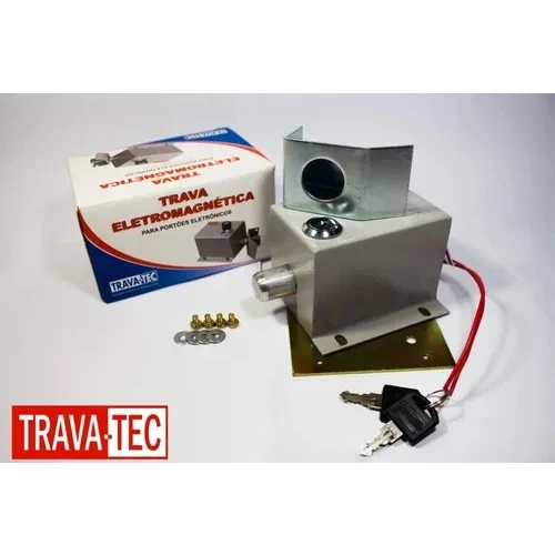 Foto 4 de Trava Eletromagnética Para Portão Travatec Aço 220v