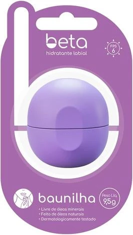 Hidratante Labial Beta, Aroma de Baunilha, 9,5g