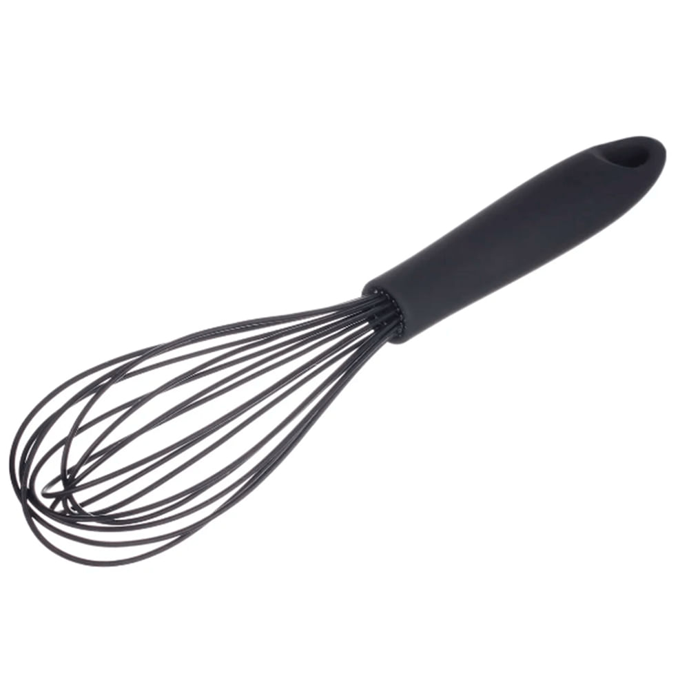 Batedor Fouet De Silicone Preto 31Cm - Weck