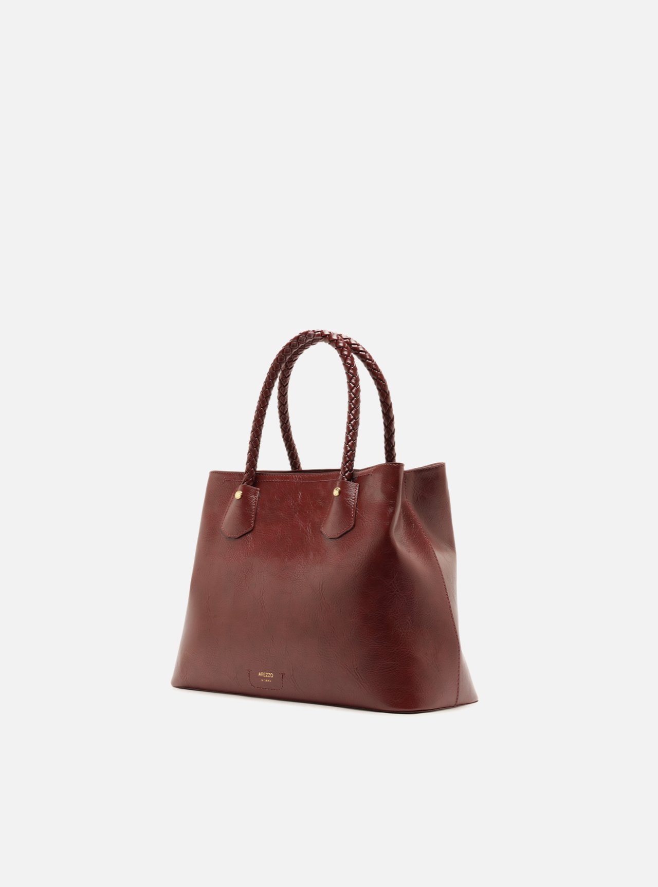 Foto 2 de Bolsa Tote Bordô Pequena Tressê