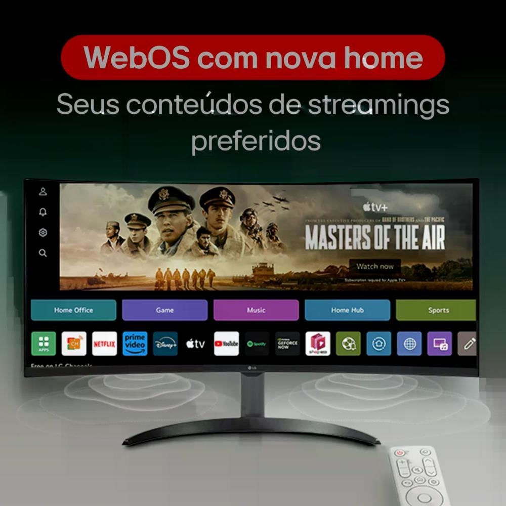 MONITOR LG 34” 34SR60QC-B TELA CURVA WQU