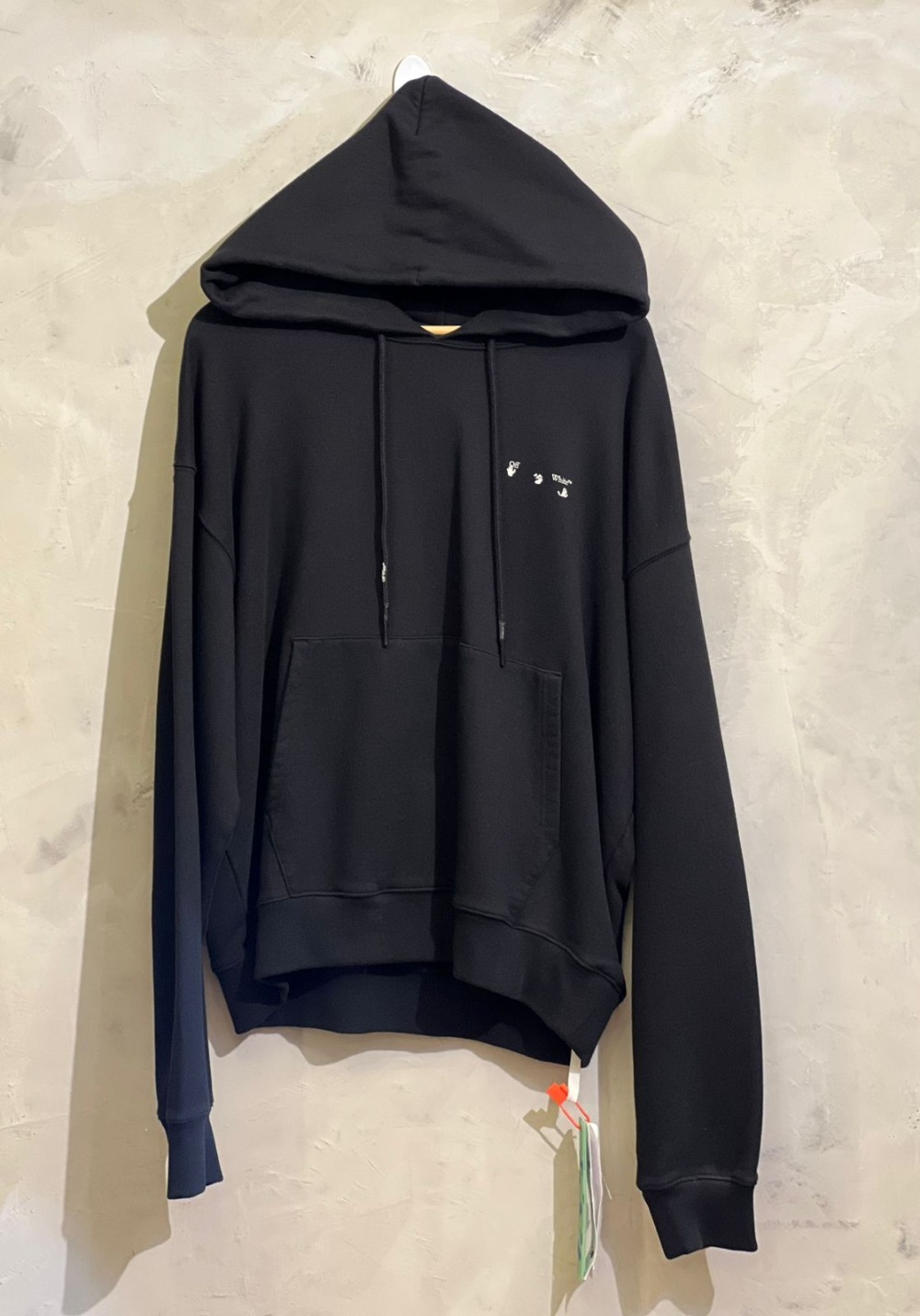 Moletom Off-White Caravaggio Paint Over Hoodie Black — XG, Novo