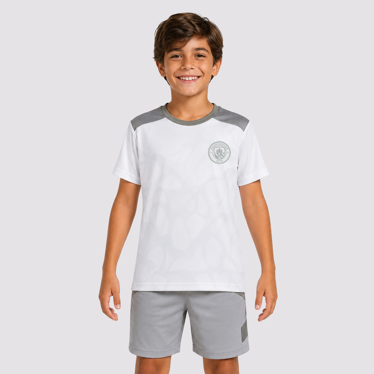 Camisa Manchester City Medlock Infantil Branca